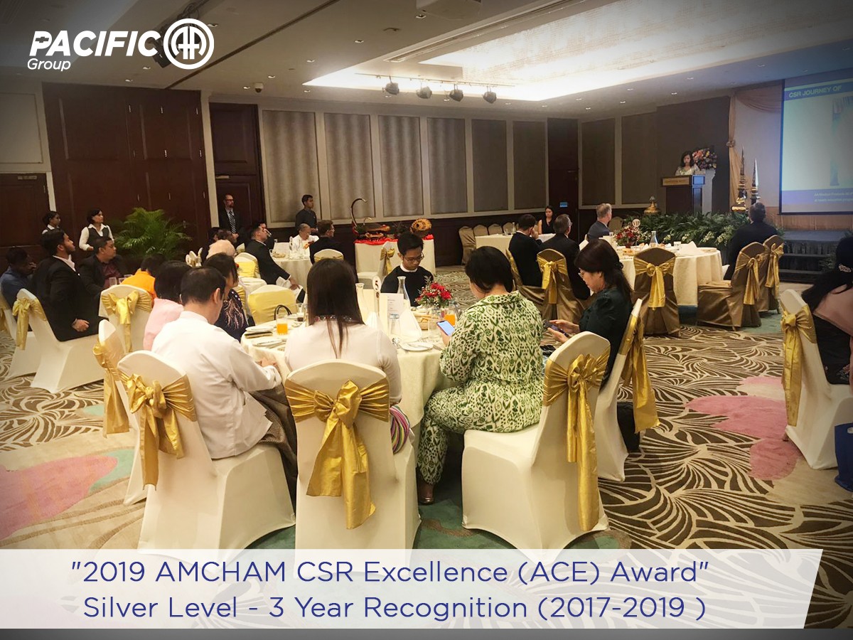 Pacific Alpine Myanmar (a member of Pacific-AA Group) received "2019 AMCHAM CSR Excellence (ACE) Award"