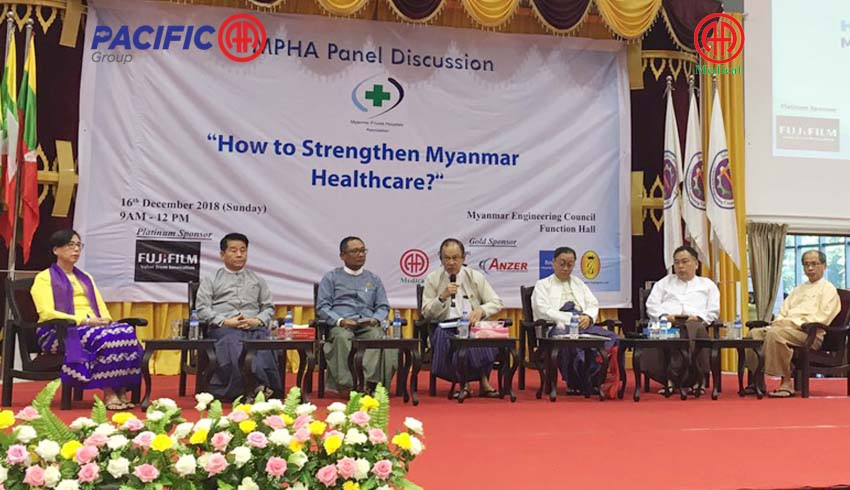 Contribution as Gold Sponsor to the panel discussion on how to strengthen Myanmar Healthcare, organized by Myanmar Private Hospitals Association