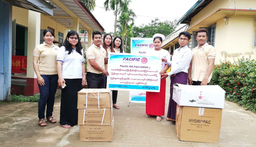 Donation of medicine and medical equipment for healthcare services of flooding areas in Mon State, Kayin State and Tanintharyi Region